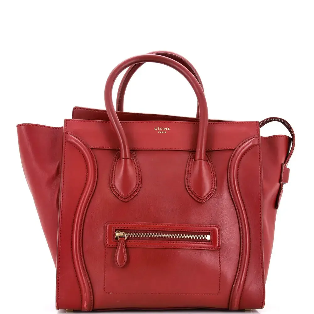 Celine Luggage Bag Smooth Leather Mini #247209C10B - Picture 1 of 9